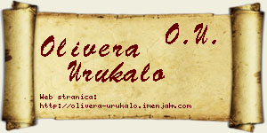 Olivera Urukalo vizit kartica